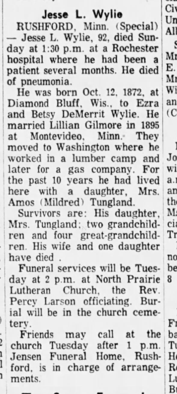 Clipping from The Winona Daily News